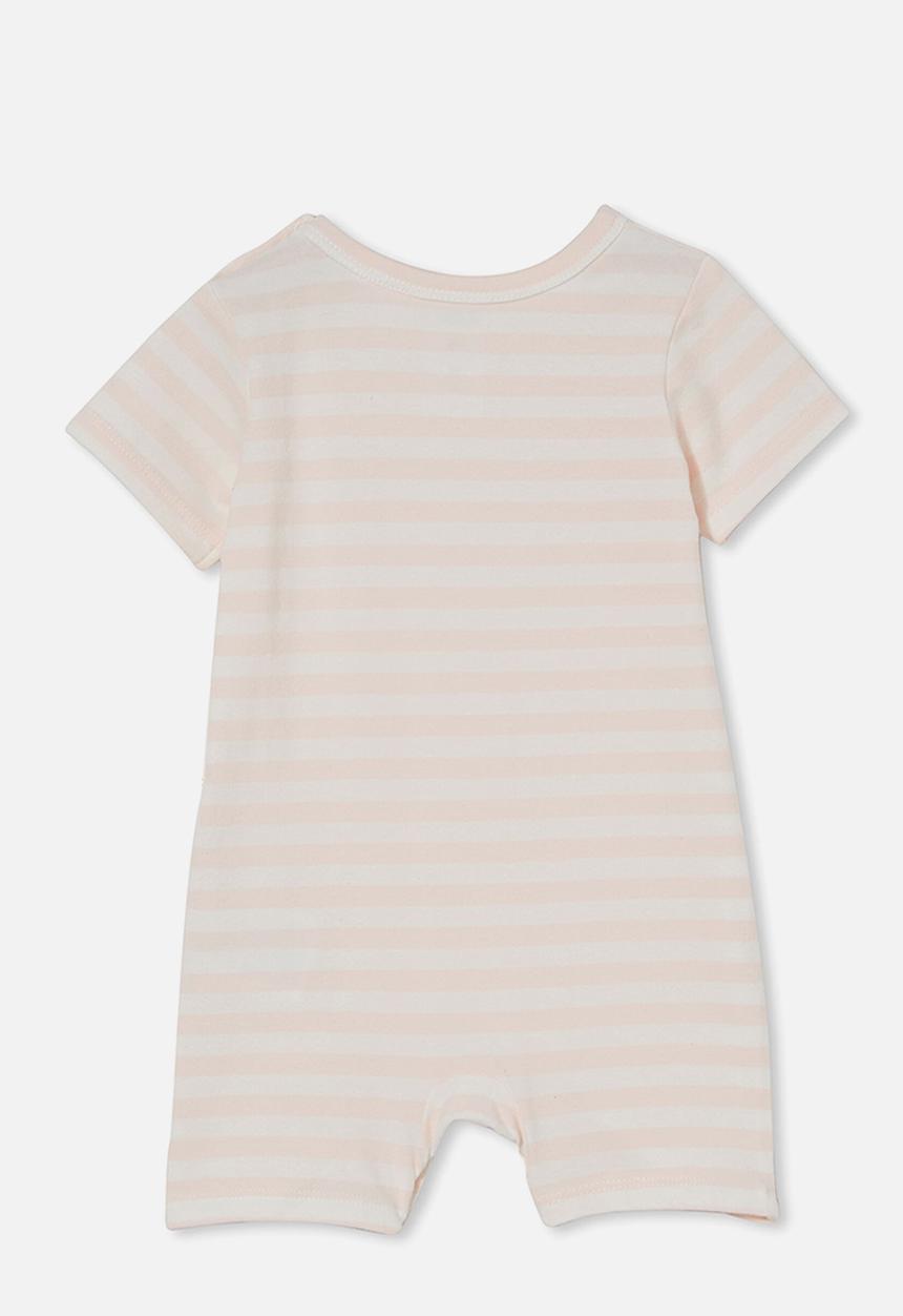 Cotton On - The short sleeve romper - light pink 