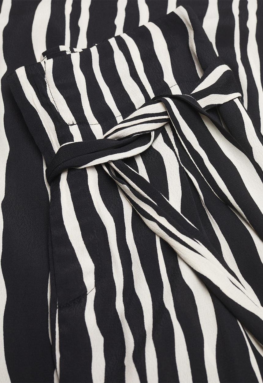 MANGO - Trousers didi - black & white