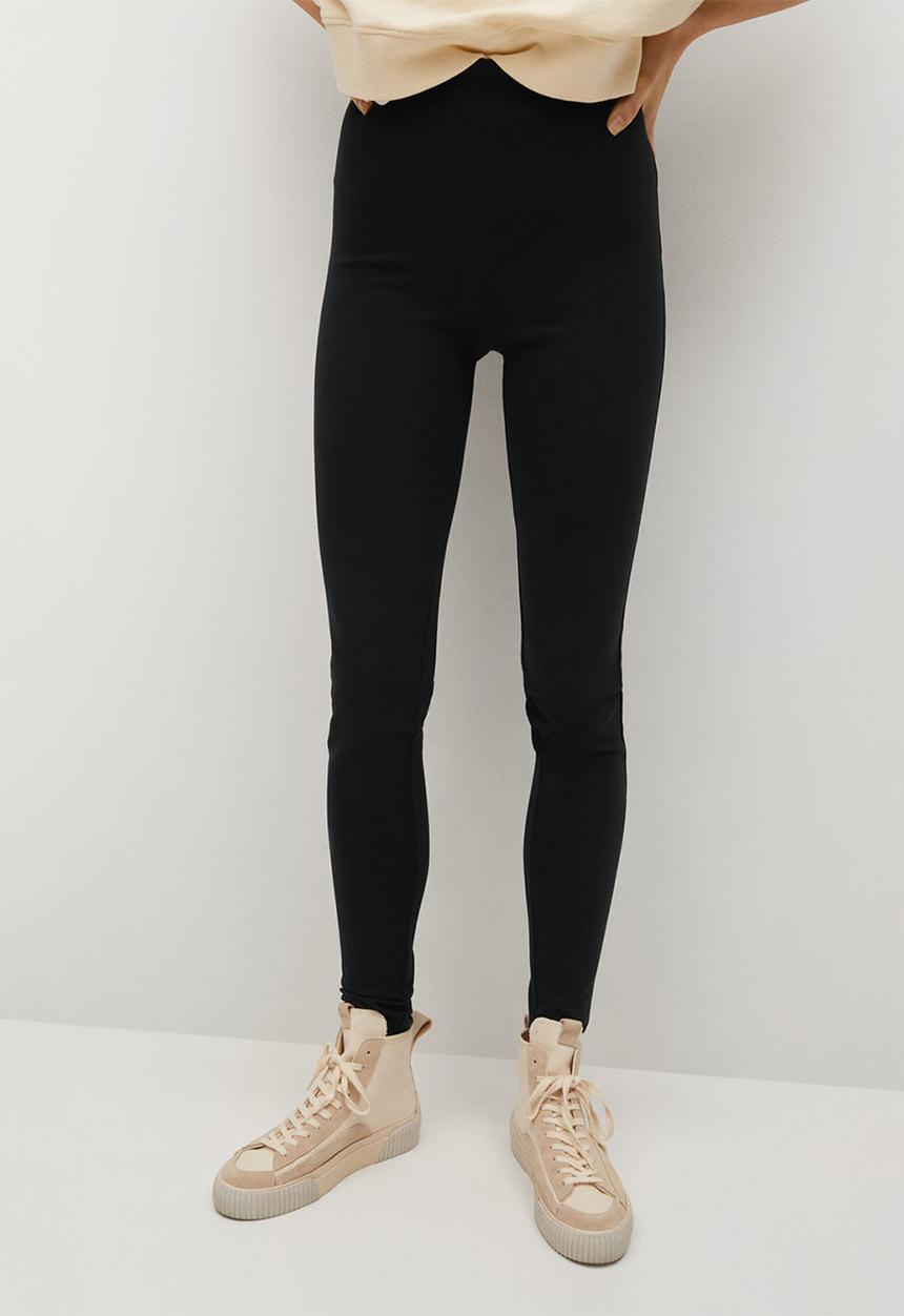 MANGO - Leggings puntacre-a - black