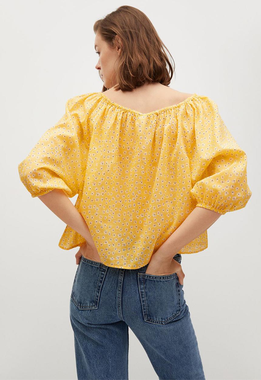 MANGO - Blouse pia - yellow