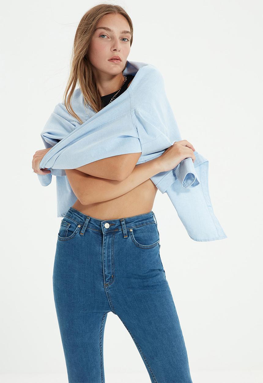 Trendyol - High waist skinny jeans - blue
