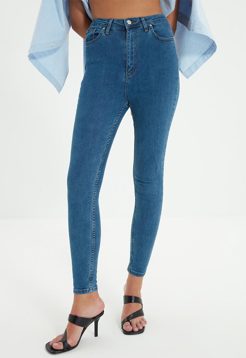 Trendyol - High waist skinny jeans - blue