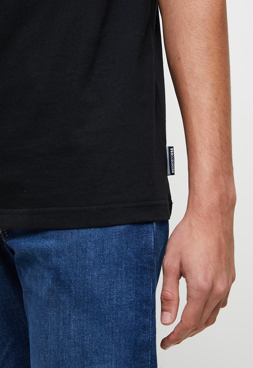 DC - Dc logo short sleeve polo - black