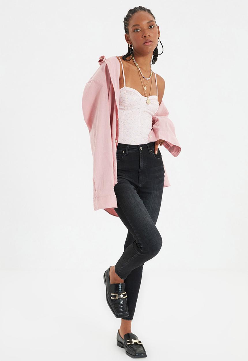 Trendyol - High waist skinny jeans - black