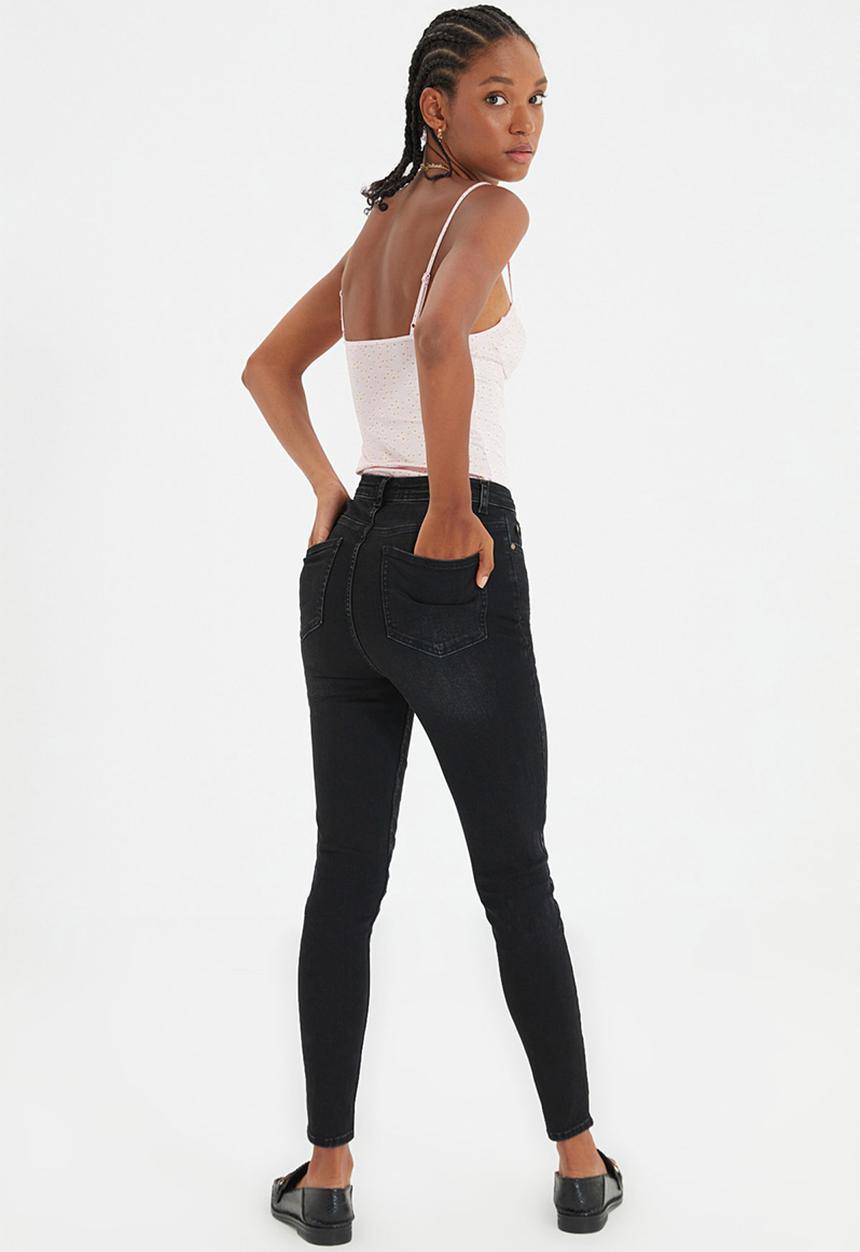 Trendyol - High waist skinny jeans - black