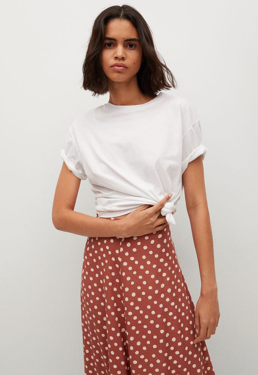 MANGO - Skirt sea - brown