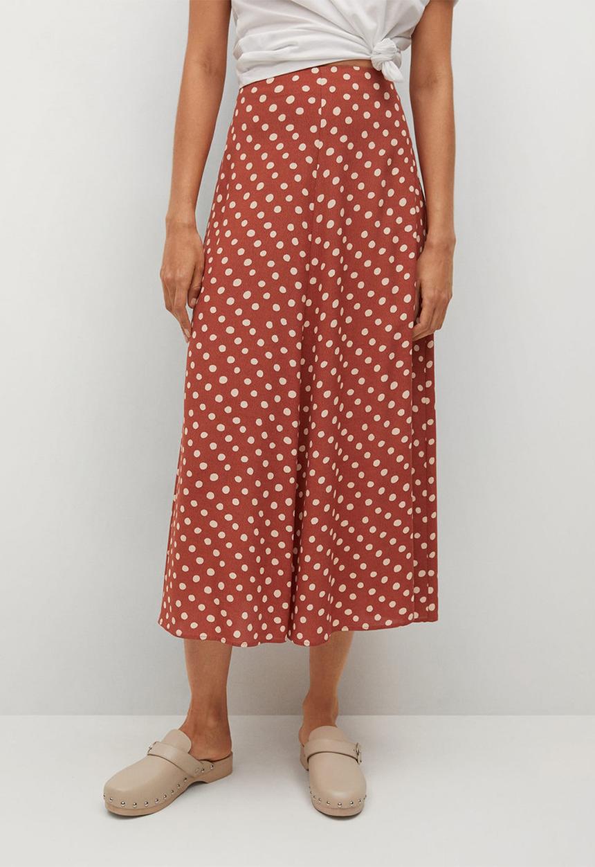 MANGO - Skirt sea - brown