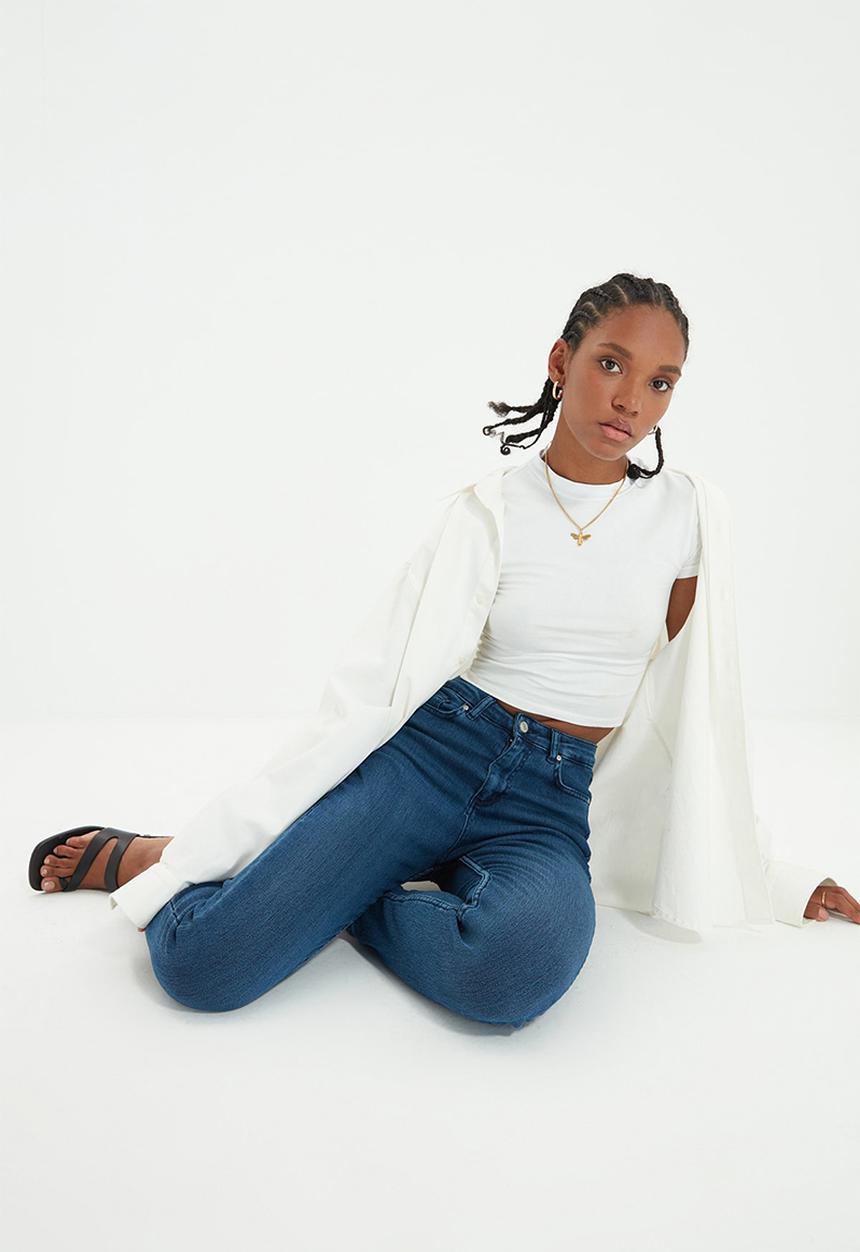 Trendyol - High waist skinny jeans - blue