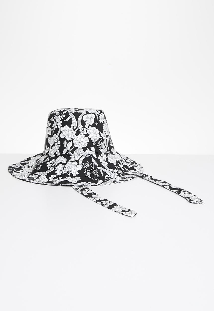 Superbalist - Lina bucket hat - black & white 