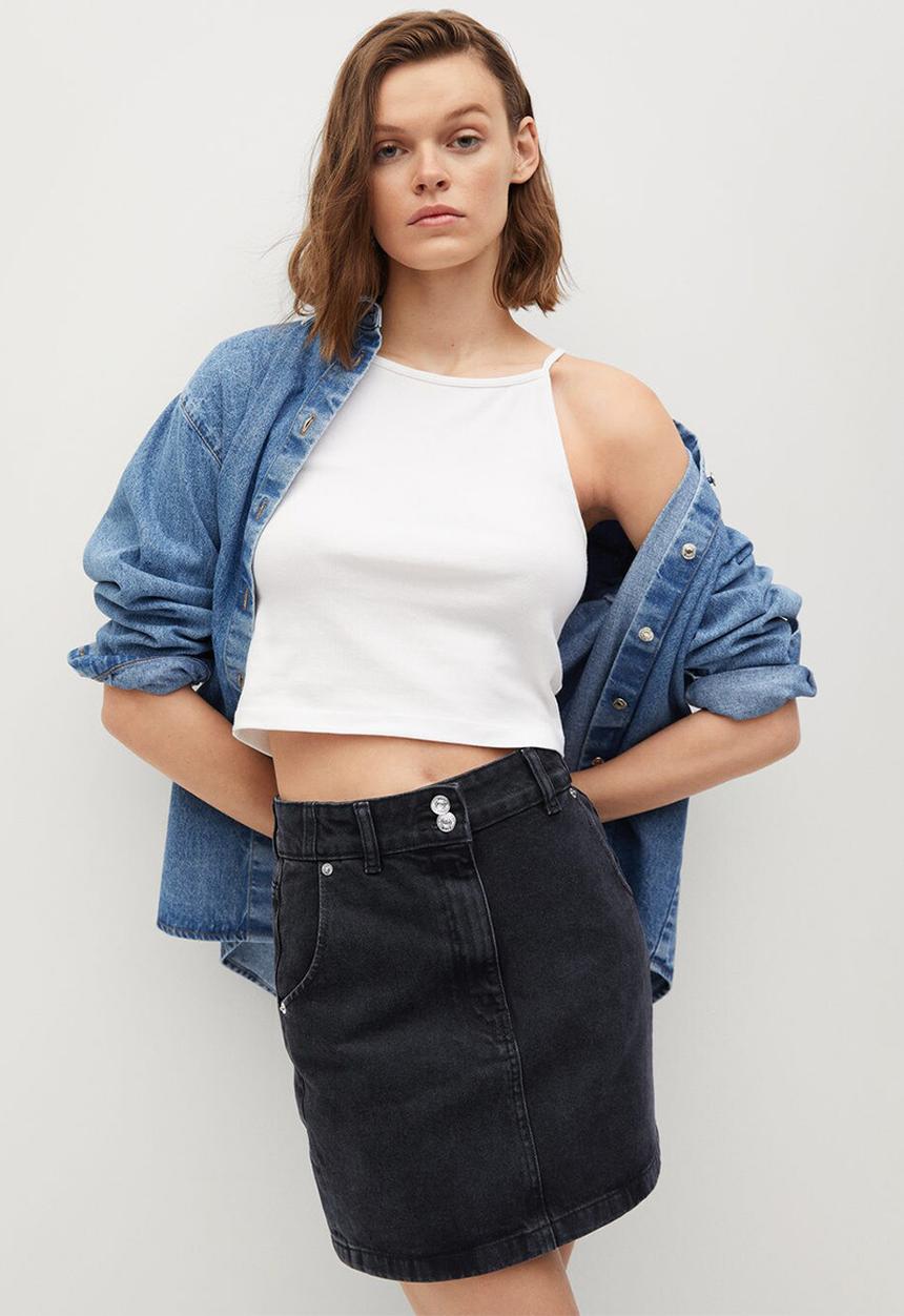 MANGO - Skirt marion - black