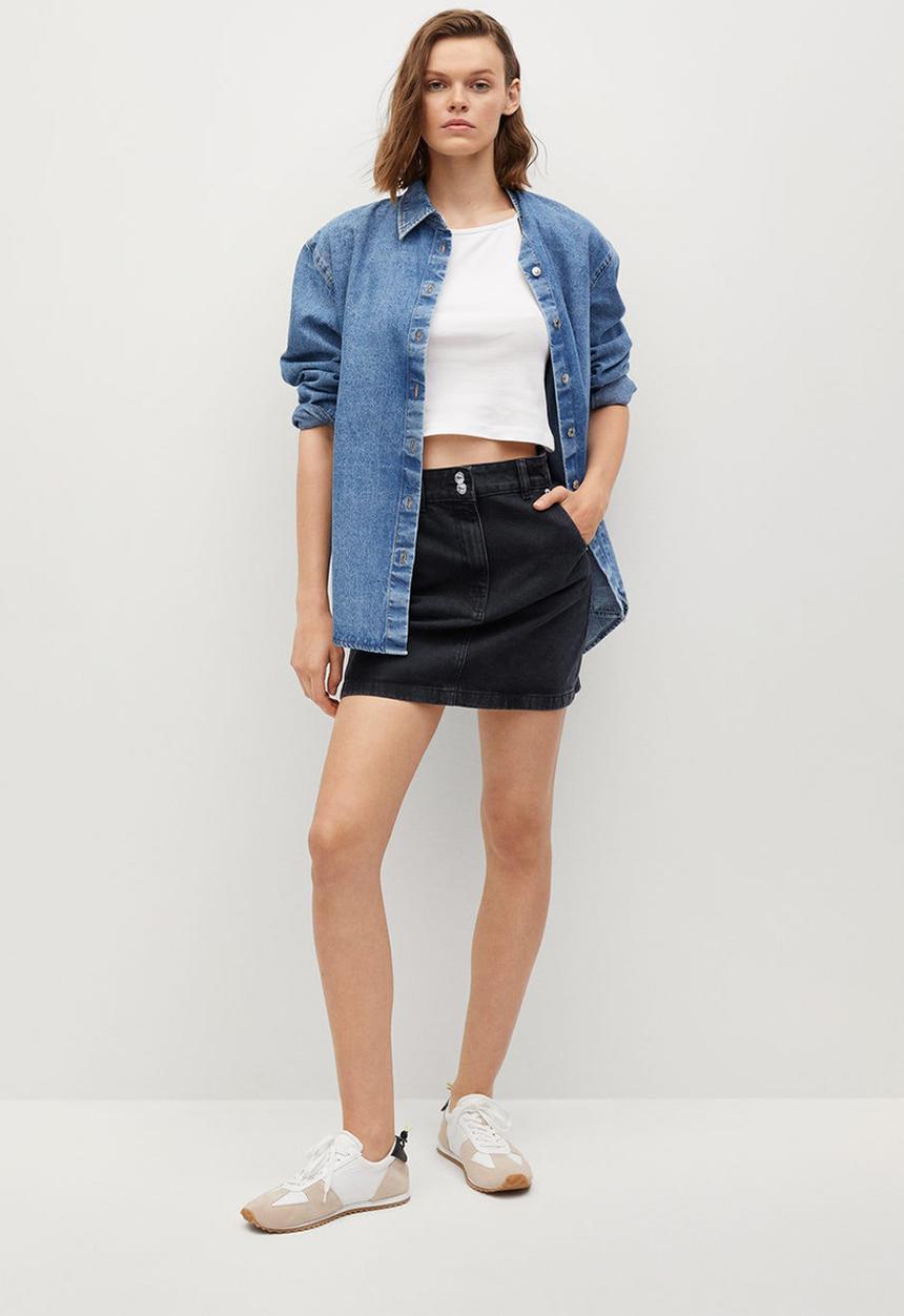 MANGO - Skirt marion - black