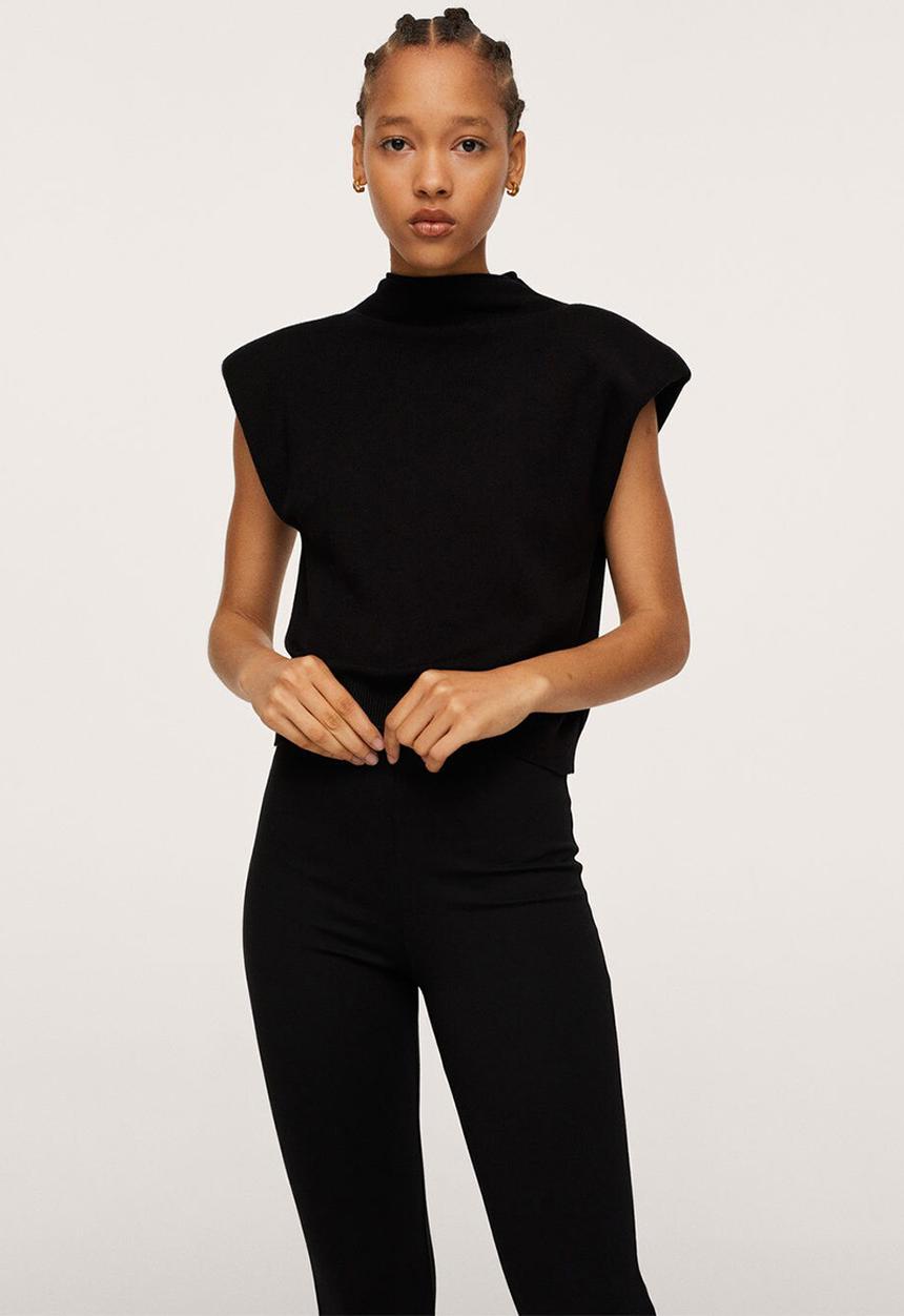 MANGO - Leggings puntaf-a - black