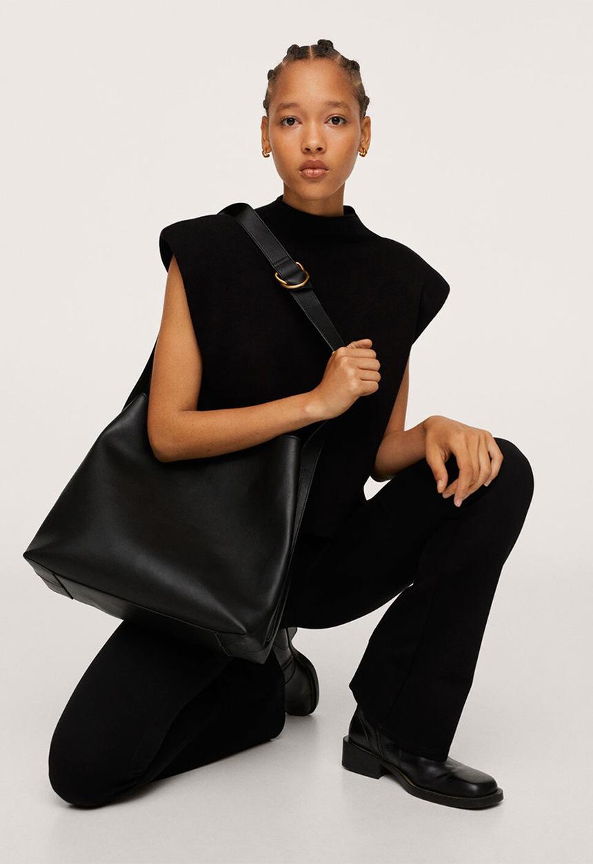 MANGO - Leggings puntaf-a - black