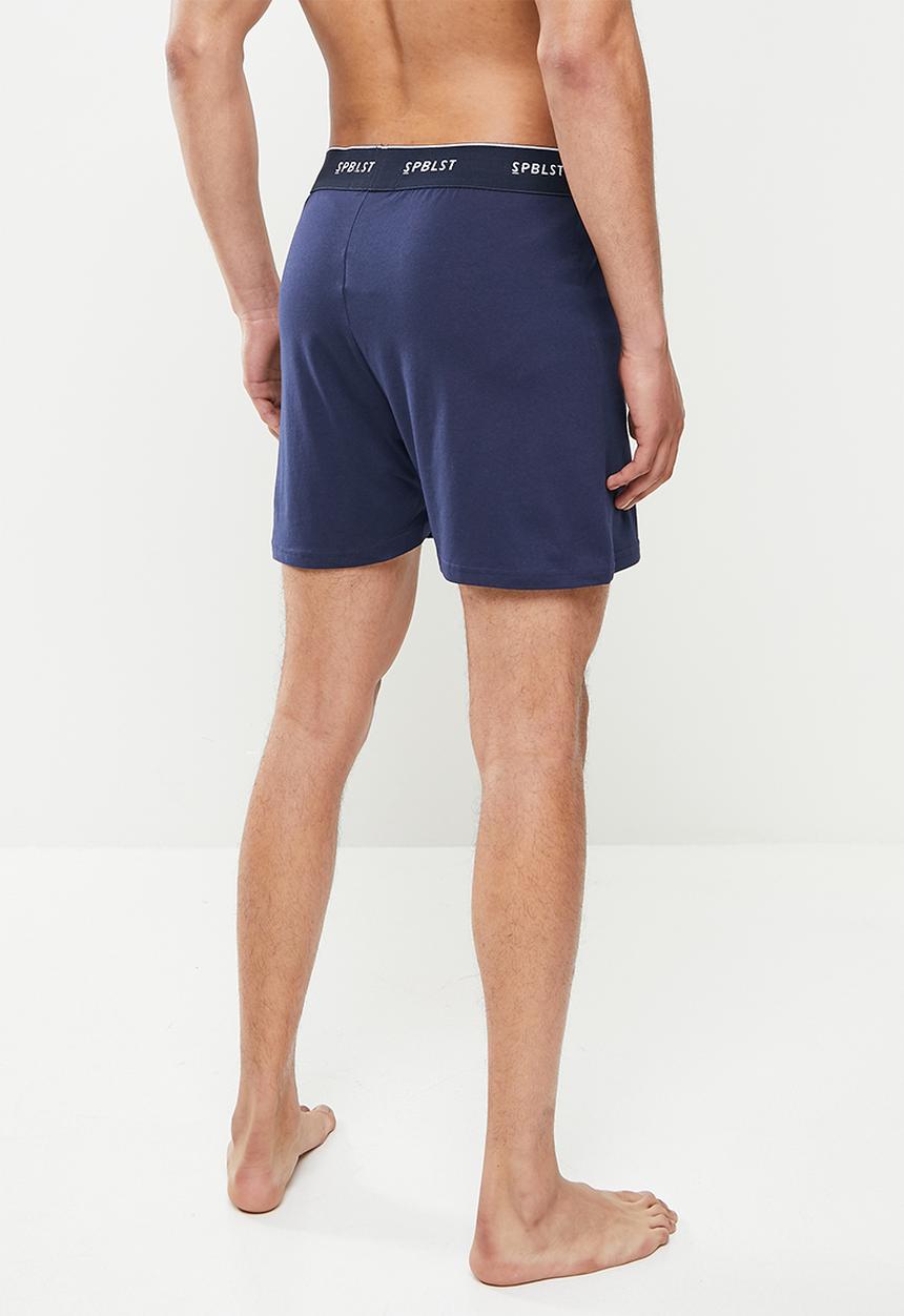 Superbalist - 2 Pack Kris knit boxer - navy & dark grey 