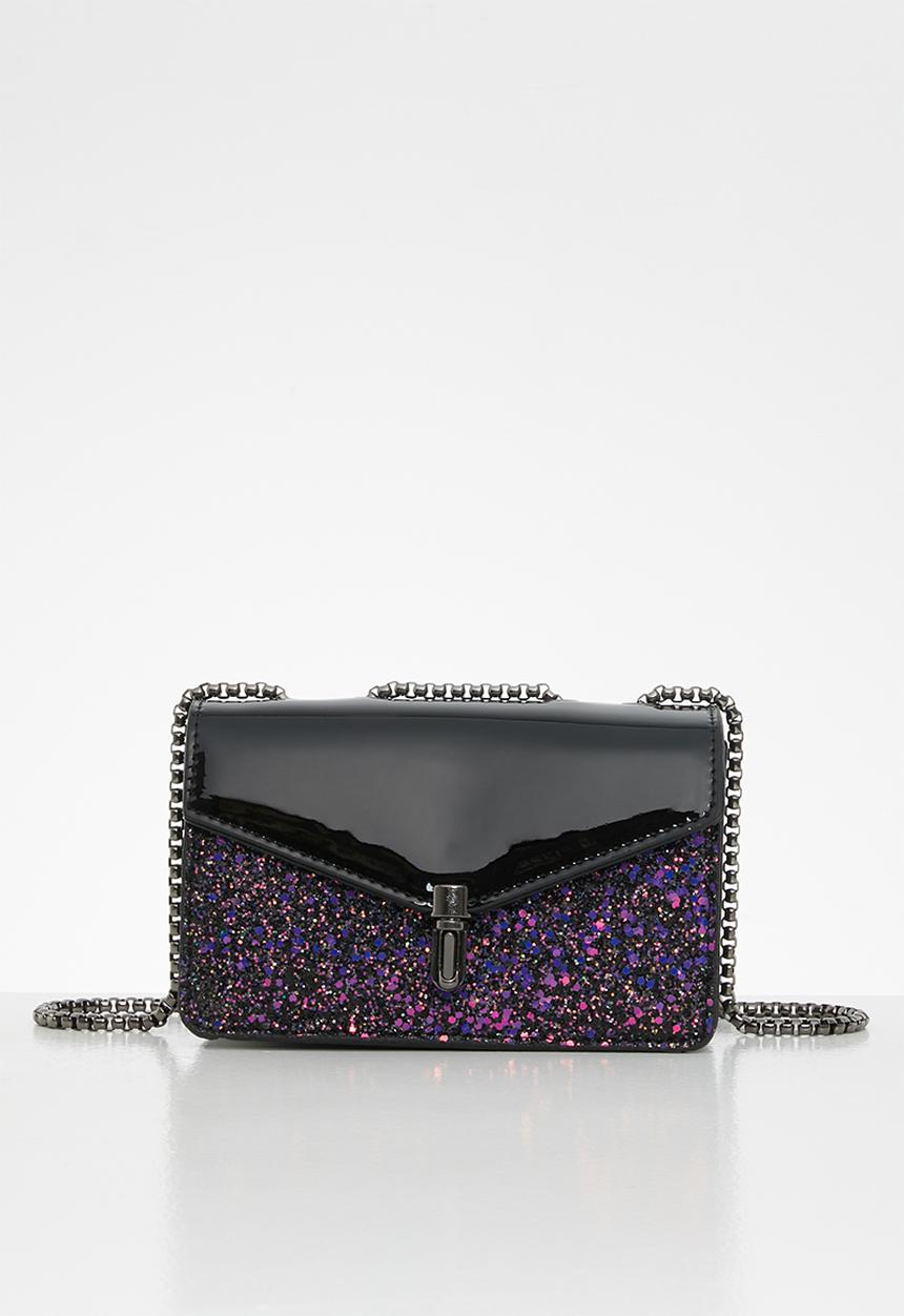Superbalist - Rita clutch bag - black & purple 