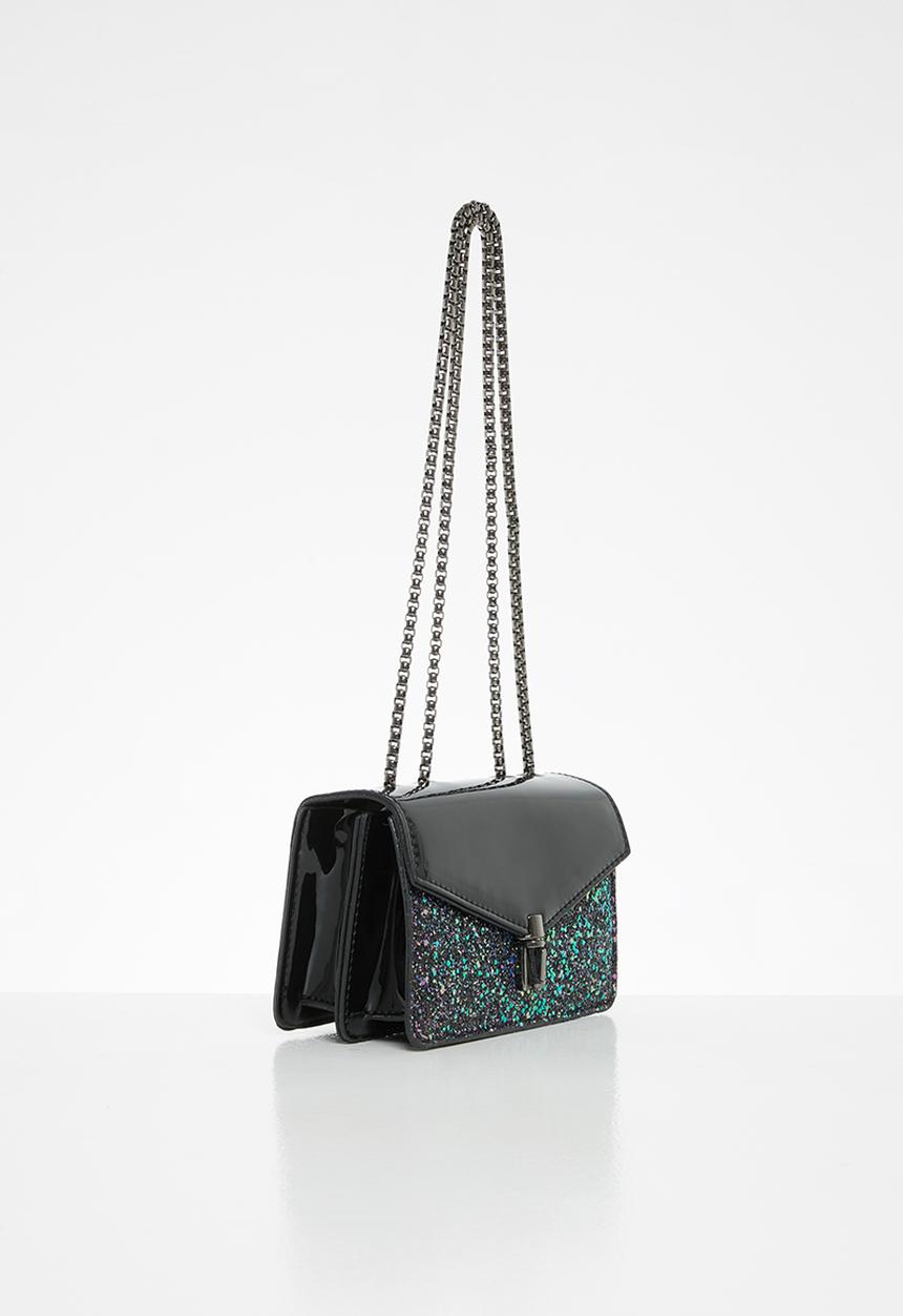 Superbalist - Rita clutch bag - black & purple 
