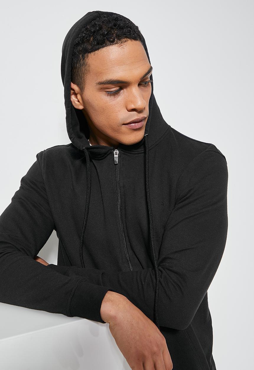 Superbalist - Noel zip though hoodie - black