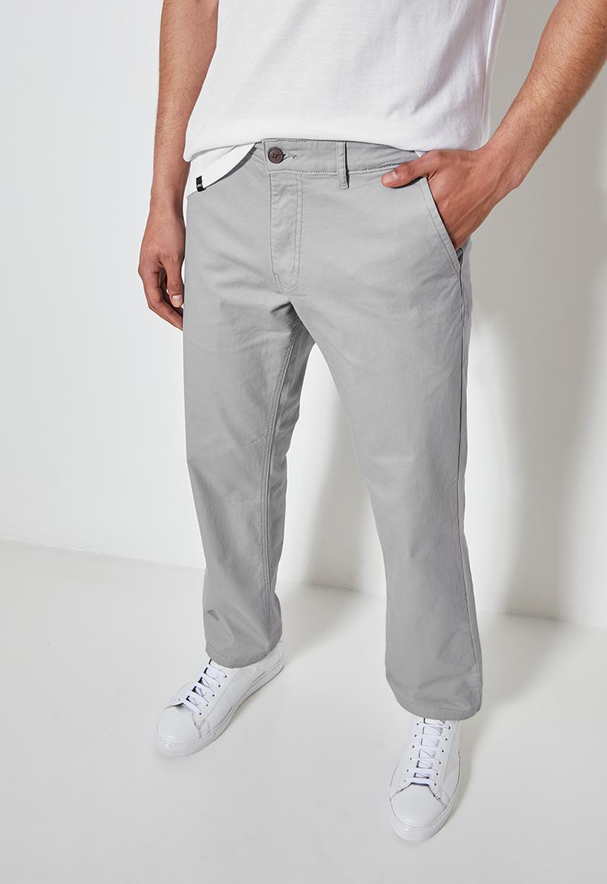 Superbalist - Ohio straight fit chino - grey