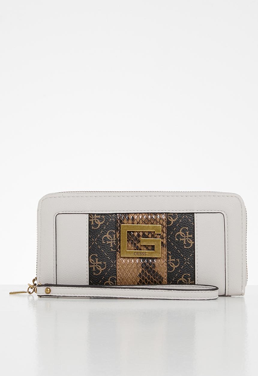 GUESS - Bling slg large zip around - stone 