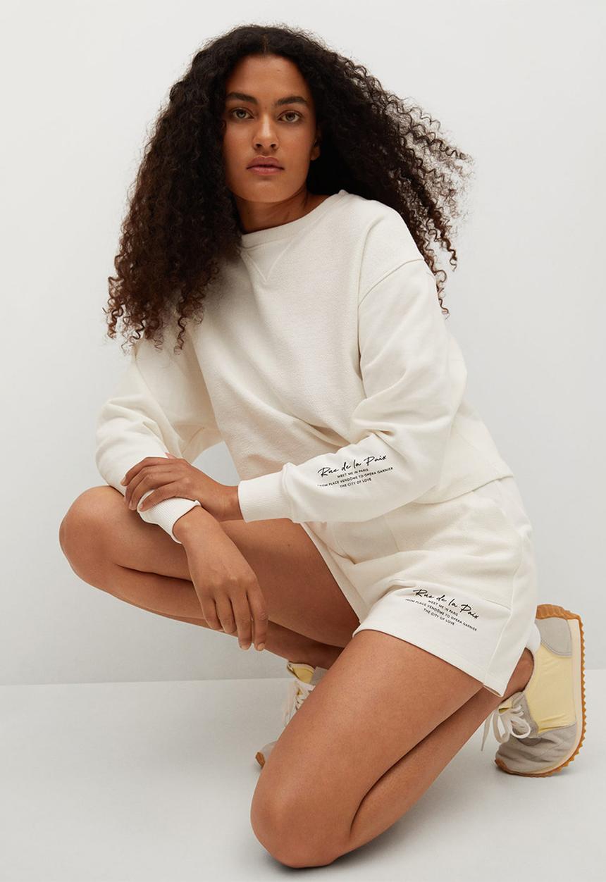 MANGO - Shorts pstlimpo - white