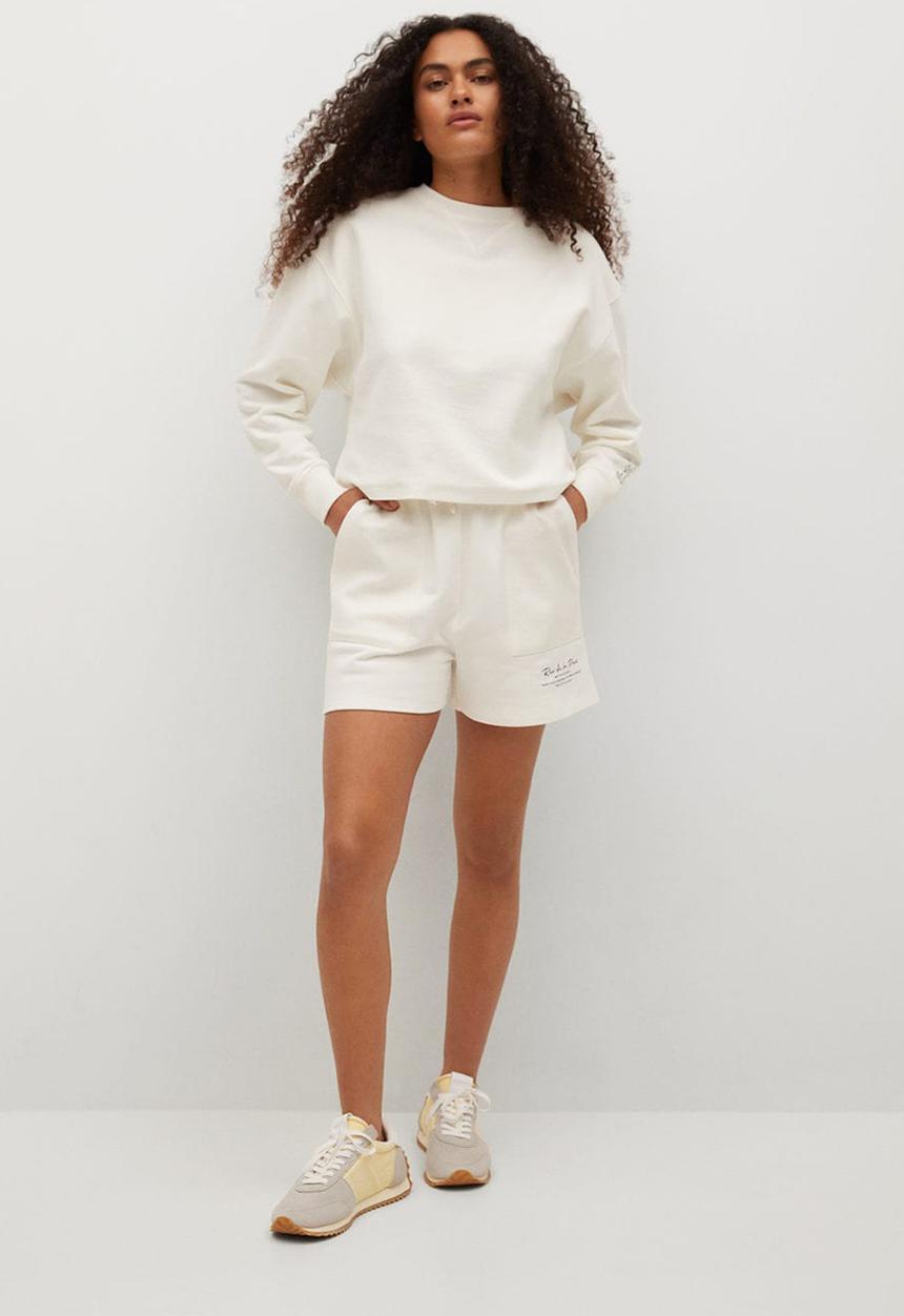 MANGO - Shorts pstlimpo - white