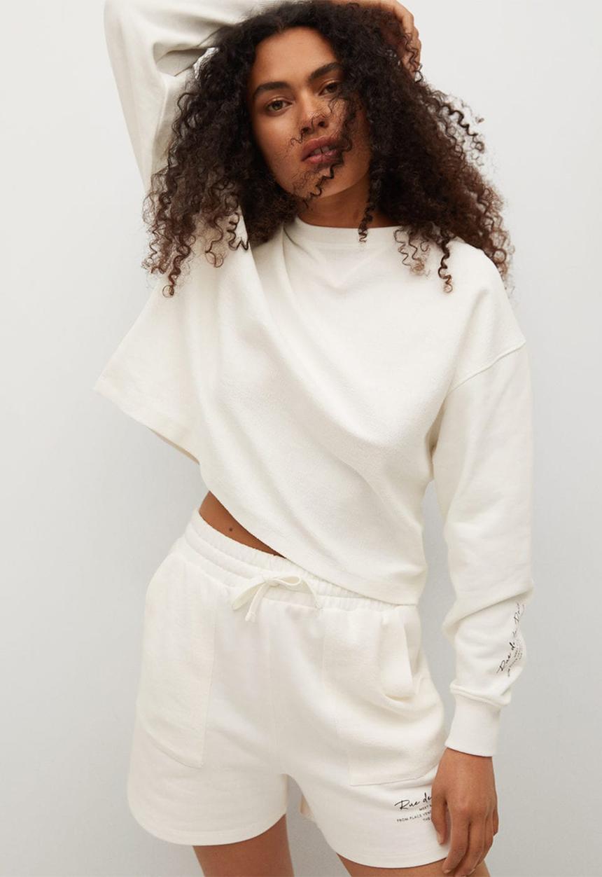 MANGO - Shorts pstlimpo - white