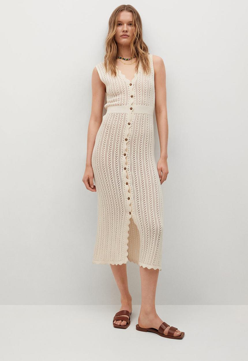 MANGO - Dress ozarks - light beige