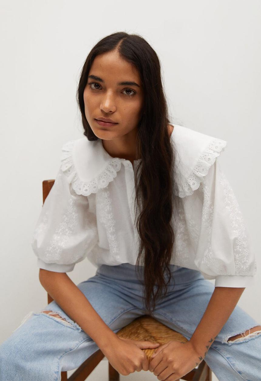 MANGO - Blouse glace - white
