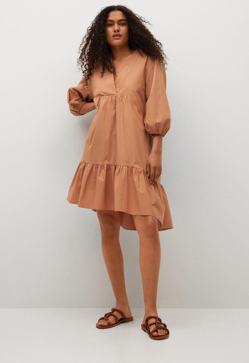 MANGO - Dress pome-h - medium orange