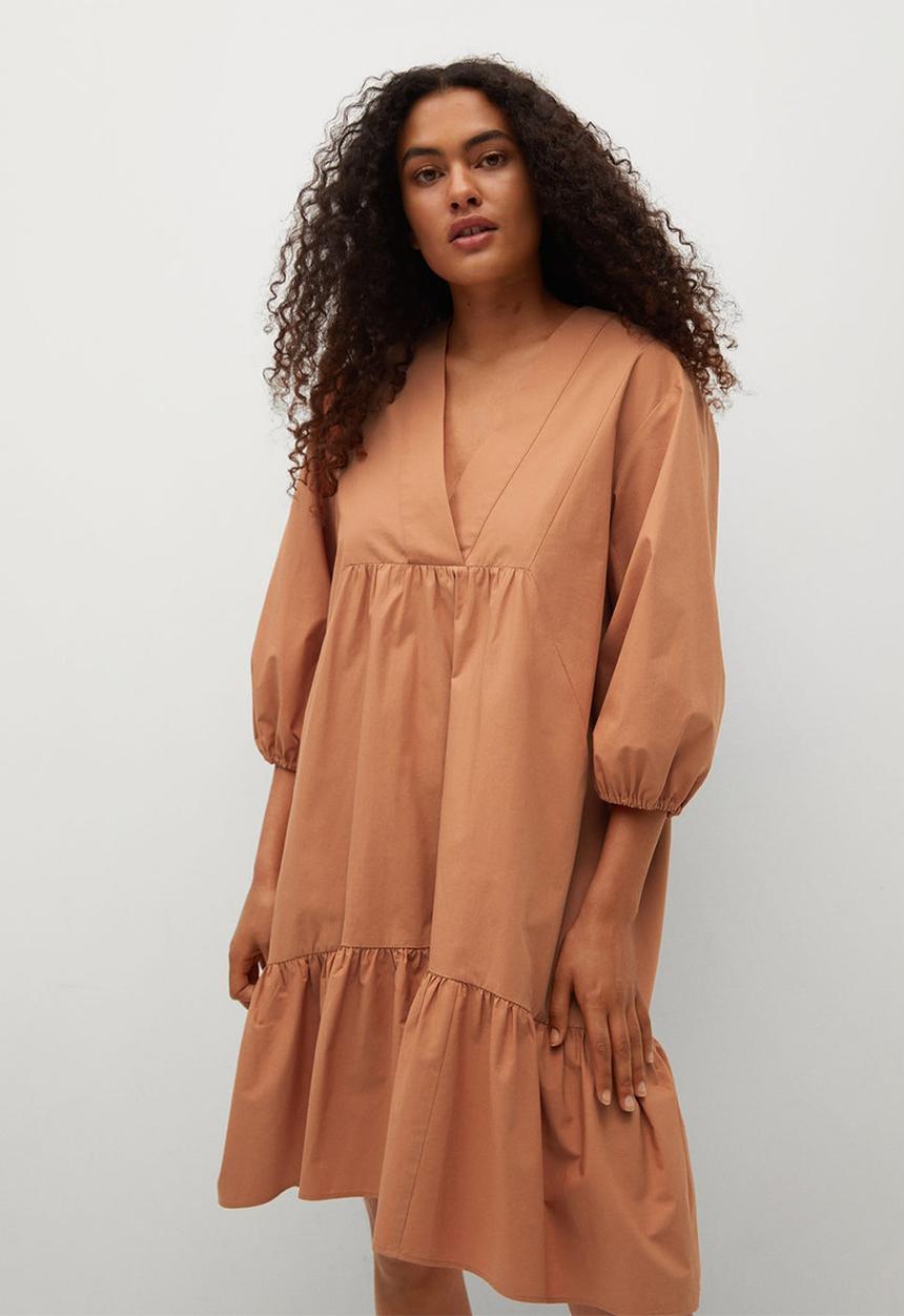 MANGO - Dress pome-h - medium orange