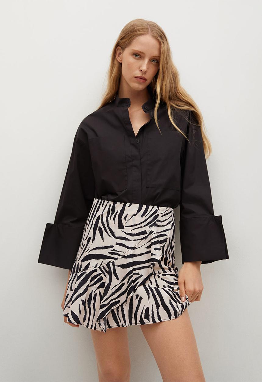 MANGO - Skirt zebri - light beige