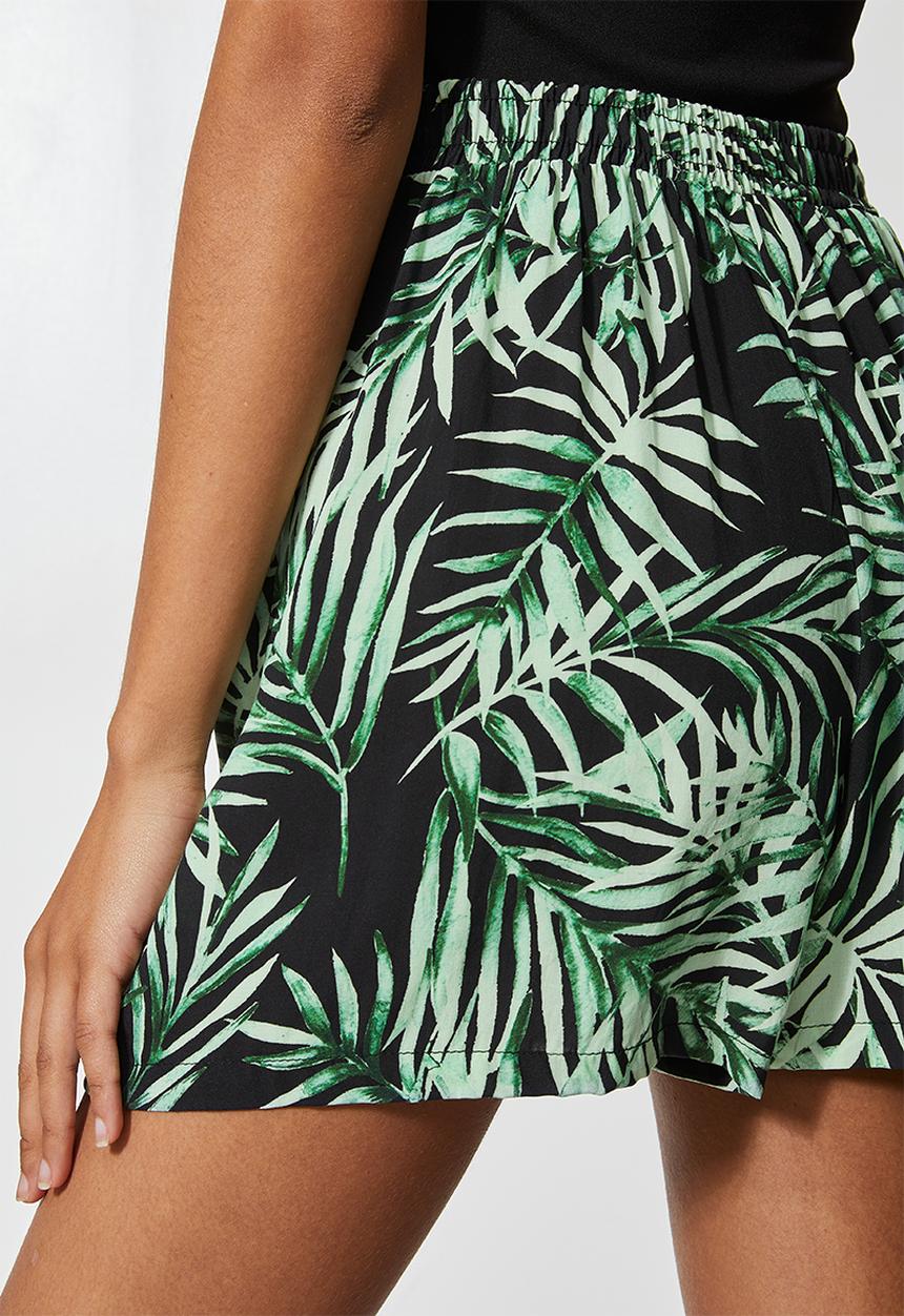 Superbalist - Printed pull on shorts - dark based palm