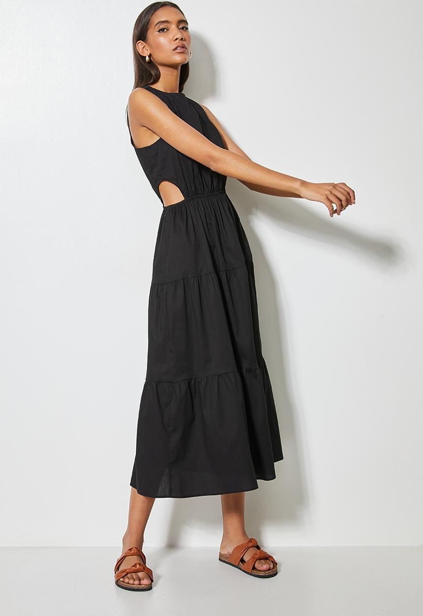 Superbalist - Fit & flare with cutout detail - black
