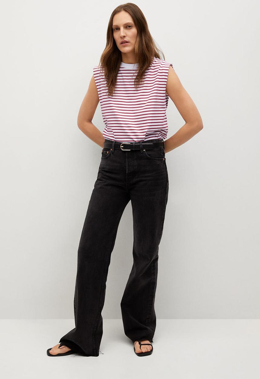 MANGO - T-shirt picasa - dark red