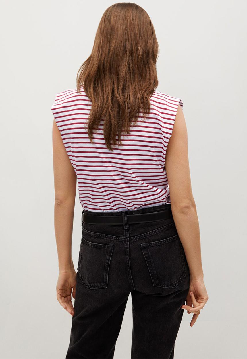 MANGO - T-shirt picasa - dark red