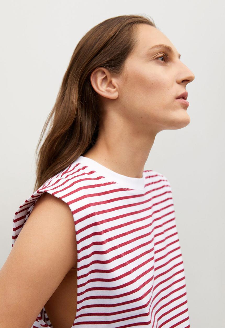 MANGO - T-shirt picasa - dark red