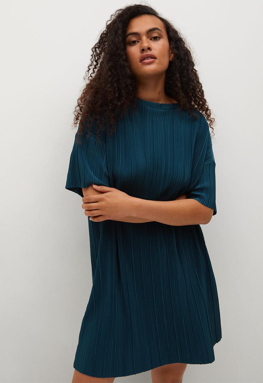 MANGO - Dress wild-h - navy
