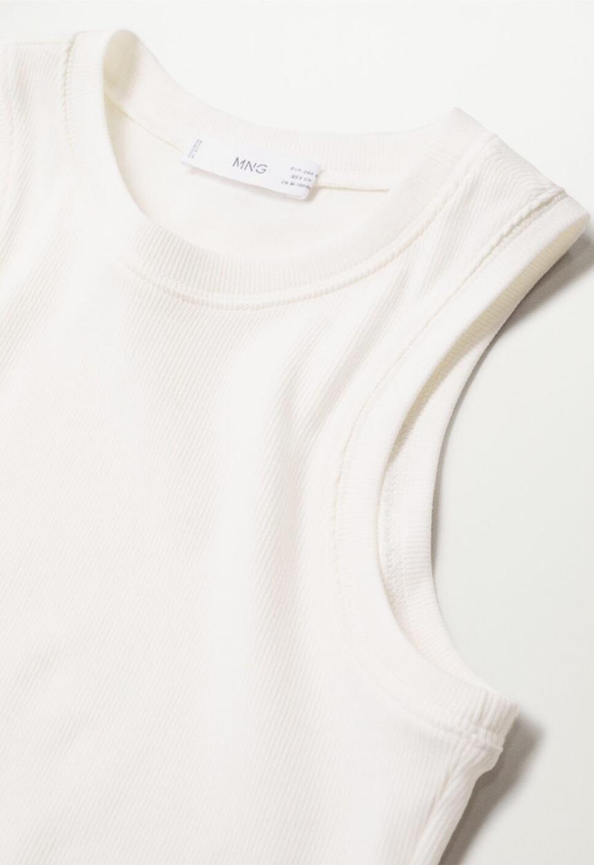 MANGO - Top evie - white