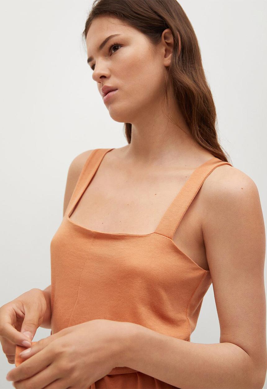 MANGO - Jumpsuit ray-h - light pastel orange