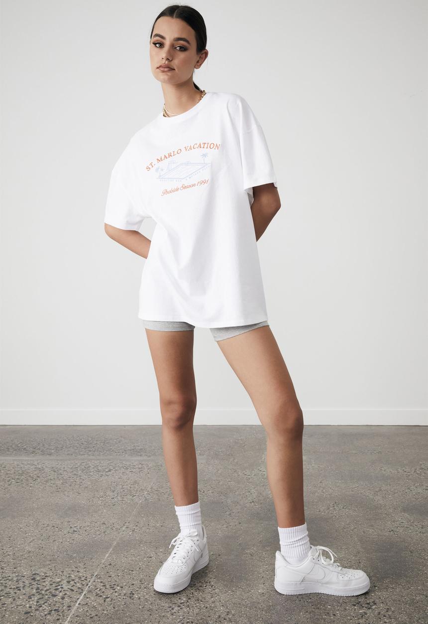 Factorie - Original relaxed graphic tee - white