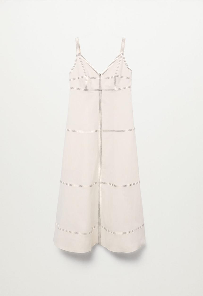 MANGO - Dress amy - light beige