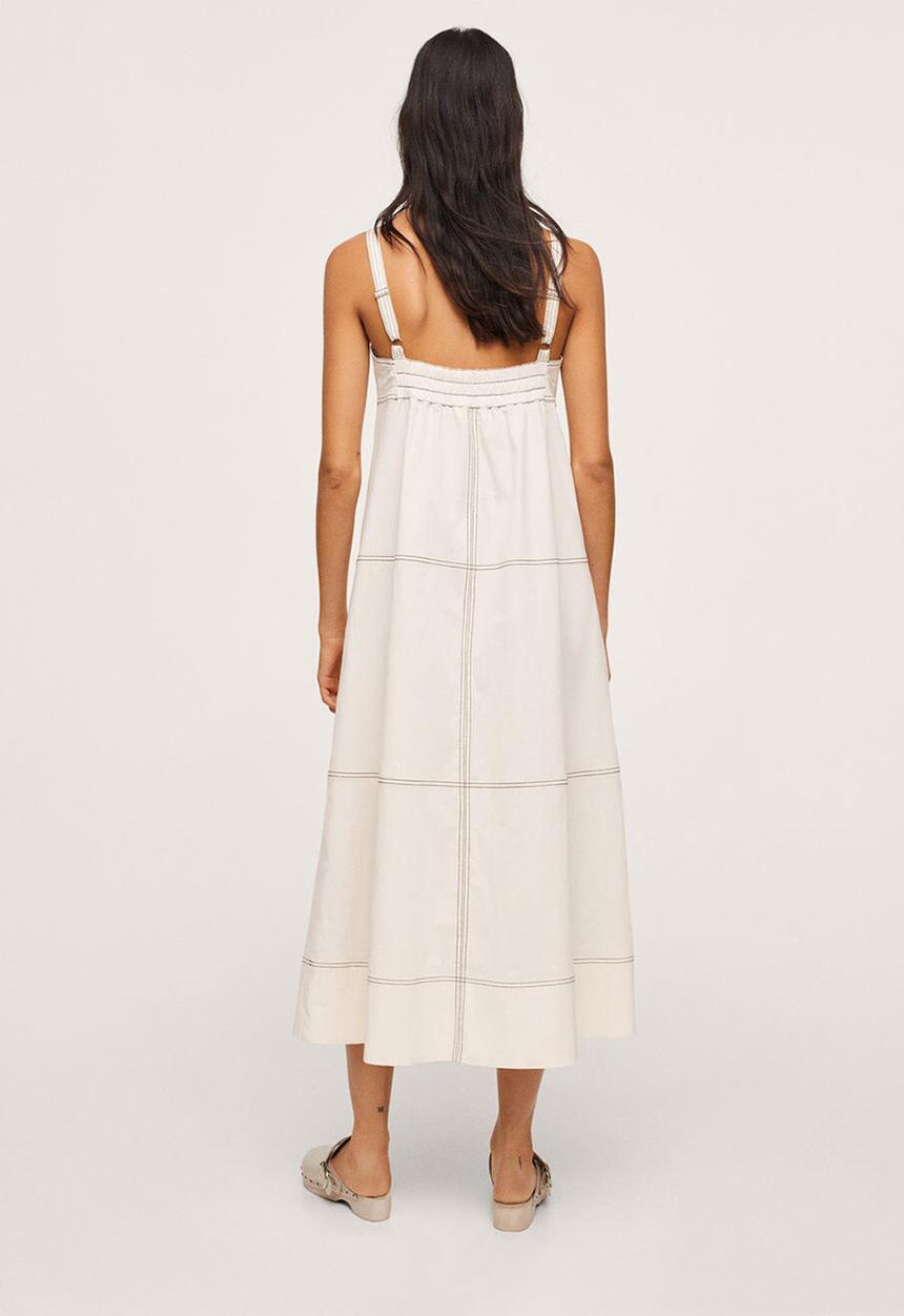 MANGO - Dress amy - light beige