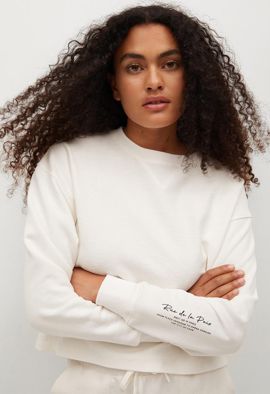 MANGO - Sweatshirt pstlimpo - white