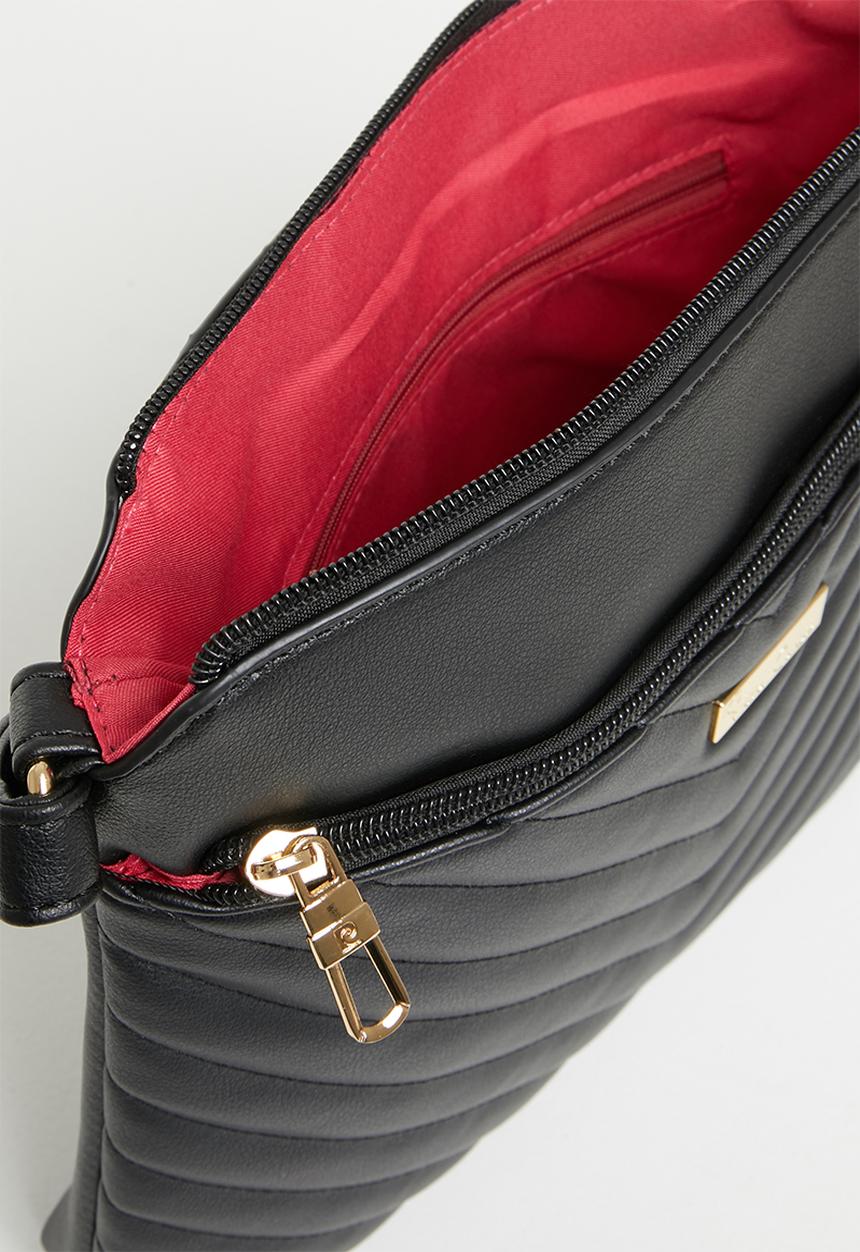 Pierre Cardin - Tamsyn chevrolet quilt crossbody - black
