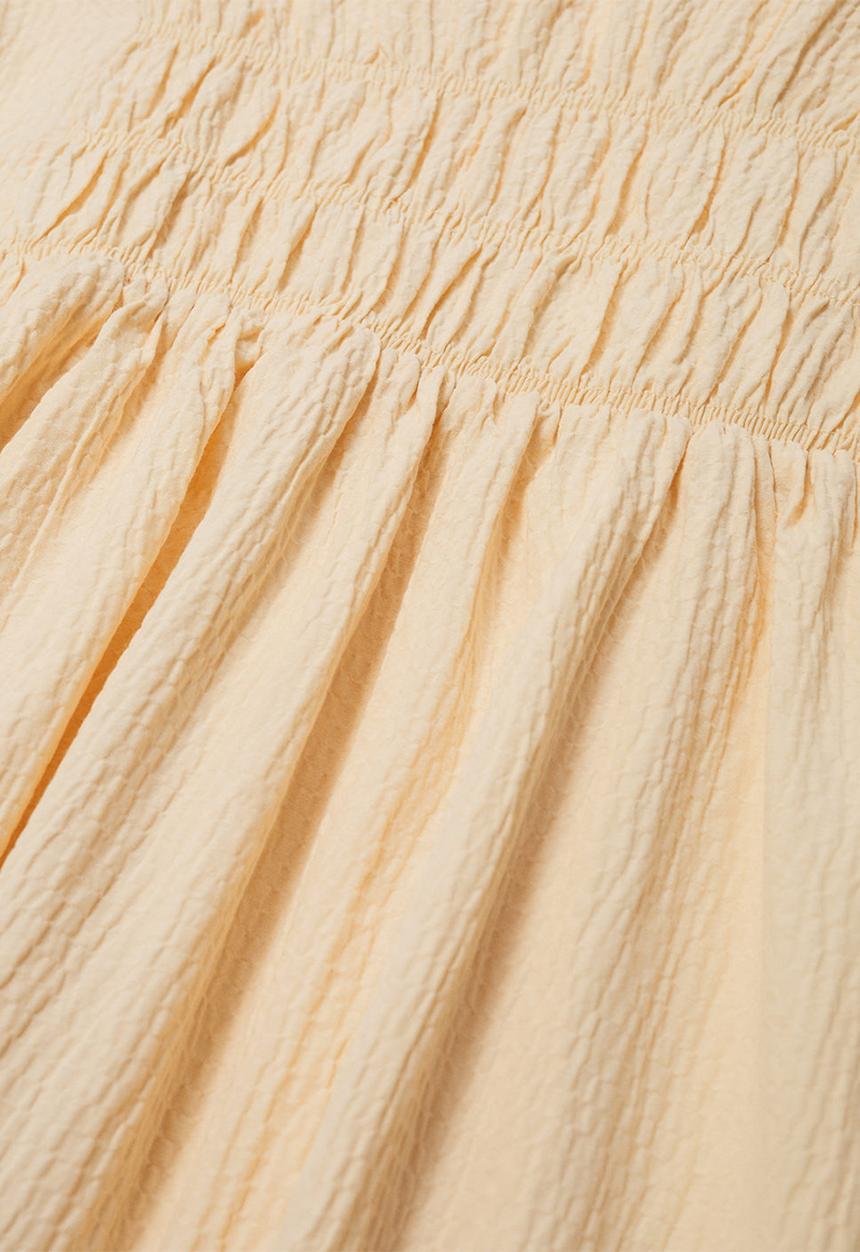 MANGO - Dress cream - light pastel yellow