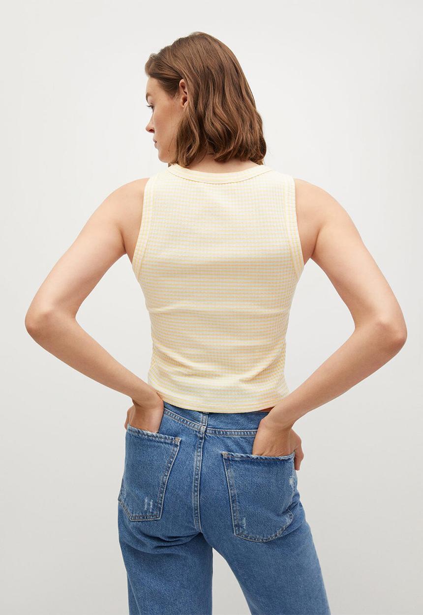 MANGO - T-shirt rita - yellow