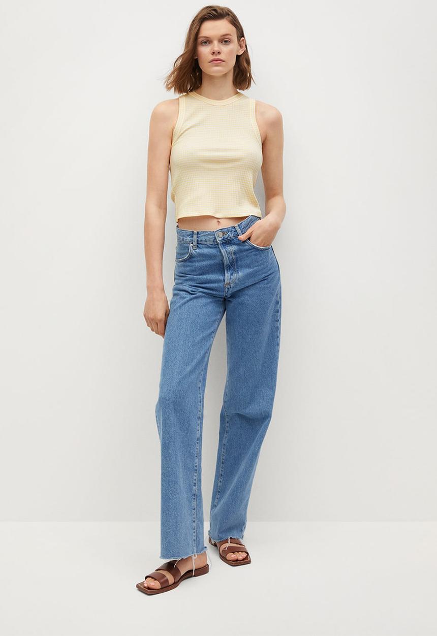 MANGO - T-shirt rita - yellow