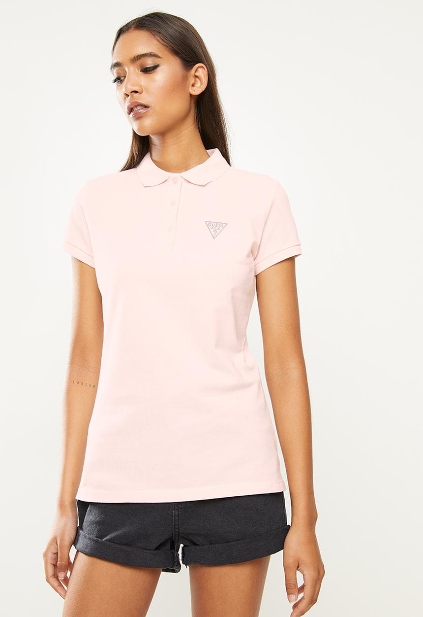 GUESS - Classic golfer tee - delicate pink