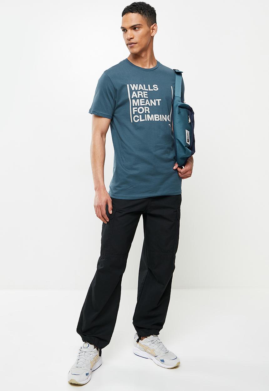 The North Face - Short sleeve walls are for climbing tee - blue