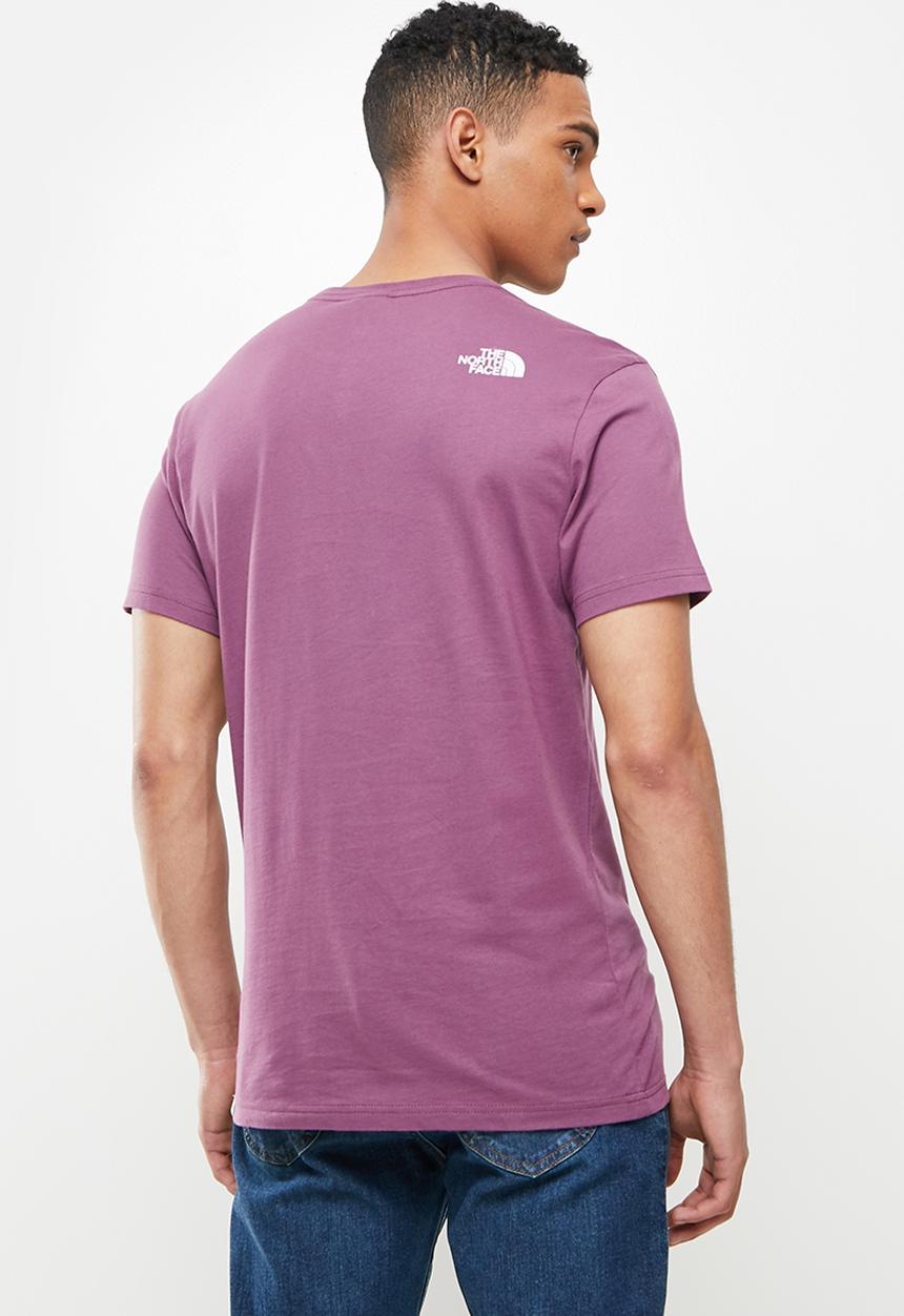 The North Face - Mens short sleeve mountain line tee - purple